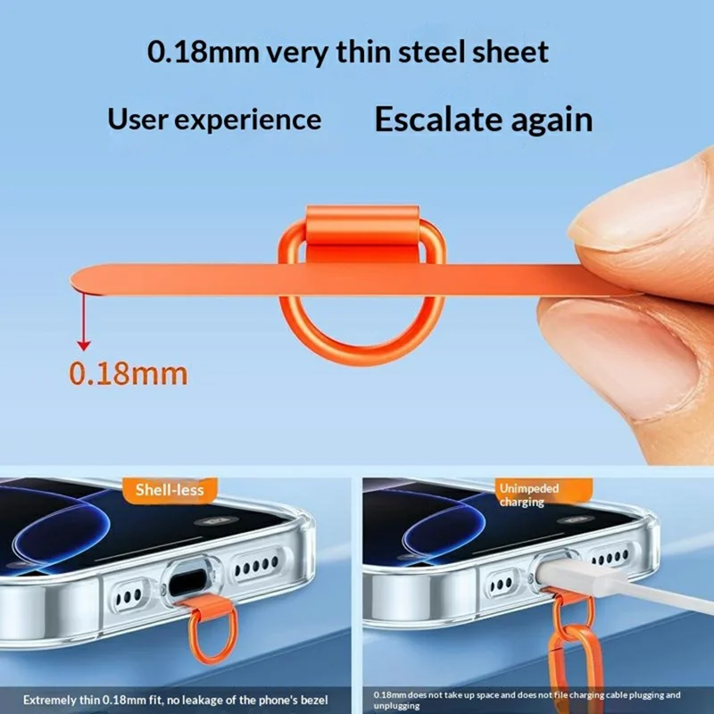 Llavero Ajustable de 80 - 150 cm Correa para Teléfono Correa para el Cuello Correa Larga Cruzada con Agujero Colgante de Silicona - Negro