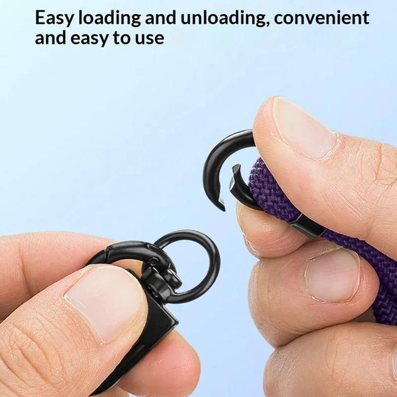 1,5 m Verstellbarer Handy-Gurt mit Befestigungshaken Umhängeriemen aus Nylon, 8 mm Durchmesser – Rose