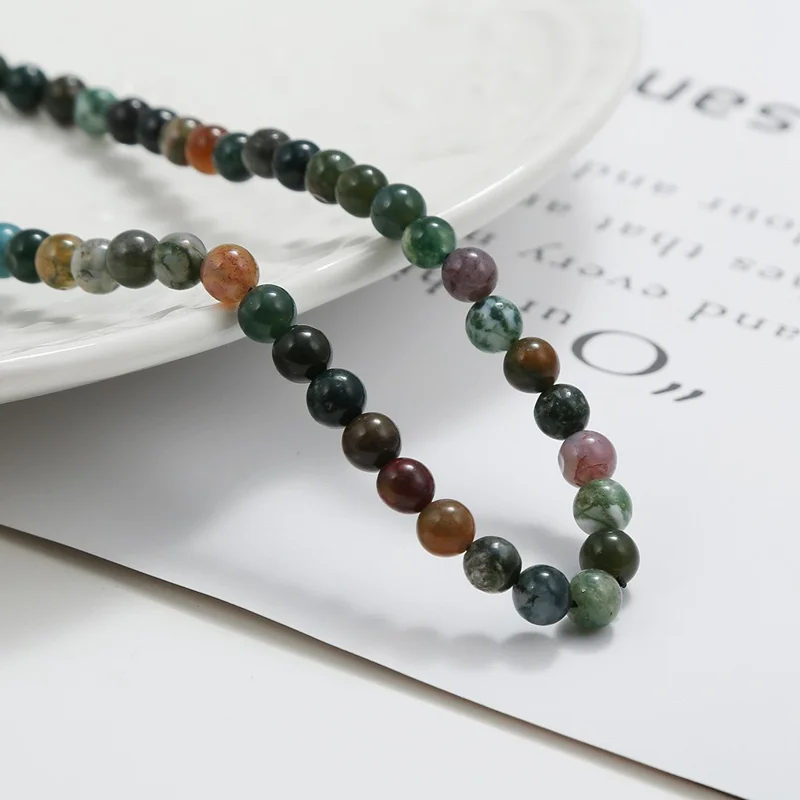 Sangle de téléphone en perles de pierre naturelle de 16 cm, bracelet ajustable, chaîne de téléphone aux couleurs mixtes - Sangle noire