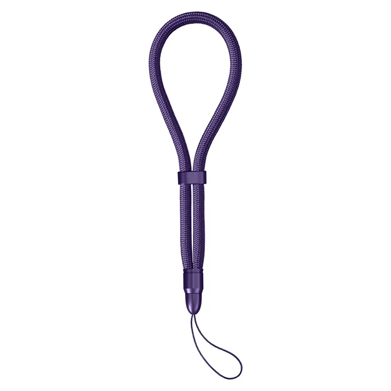 Laccetto da Polso Autobloccante da 30 cm con Connettore a Proiettile, Cordino Regolabile in Corda di Poliestere da 6 mm - Viola Scuro