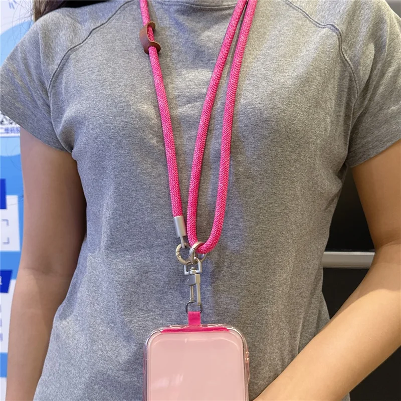 150 cm Verstellbarer Umhängeschnur für Handy, Verstärkter Geflochtener Nylon-Halsbandriemen mit Befestigungsschlaufe - Design 1