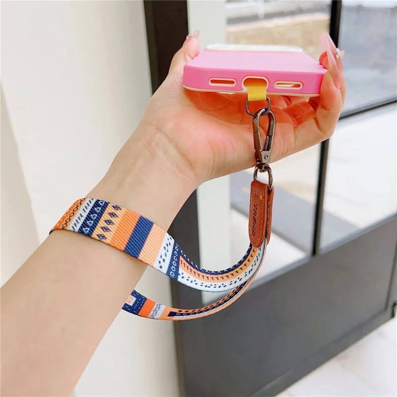 Tracolla per Telefono Vintage da 15 cm in Nylon con Gancio a T - Accessori per Cellulari - Stile 1
