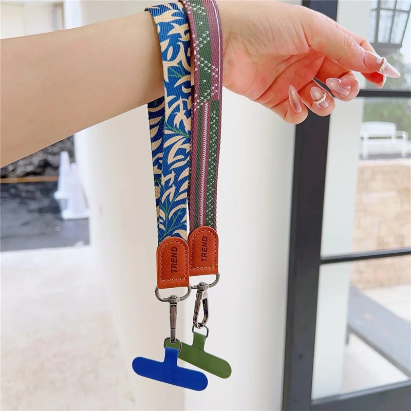 Tracolla per Telefono Vintage da 15 cm in Nylon con Gancio a T - Accessori per Cellulari - Stile 1
