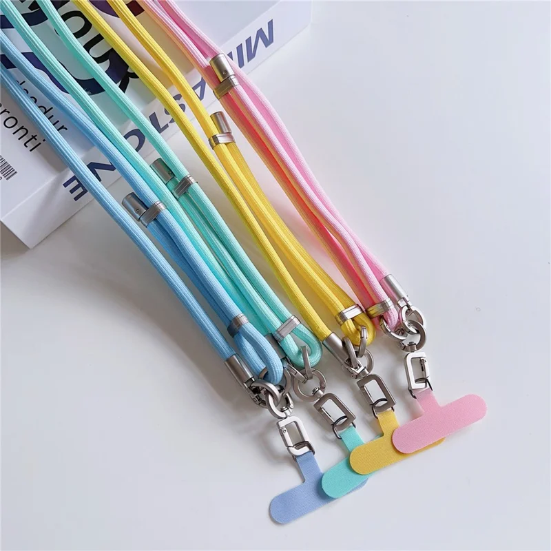 75 cm Handy-Schlüsselband 8 mm Durchmesser Verstellbares Geflochtenes Nylonseil mit Befestigungshaken für Mobiltelefon - Design 1