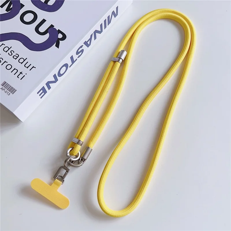 Llavero para Teléfono Móvil de 75 cm con Cordón de Nailon Trenzado de 8 mm de Diámetro Ajustable y Gancho T con Pestaña de Anclaje - Estilo 9