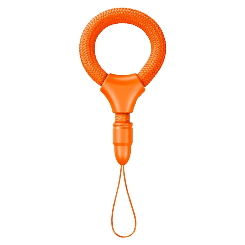 10cm Mini Finger Ring Rope Self-locking Phone Lanyard Adjustable Anti-drop Strap for Smartphone - Orange
