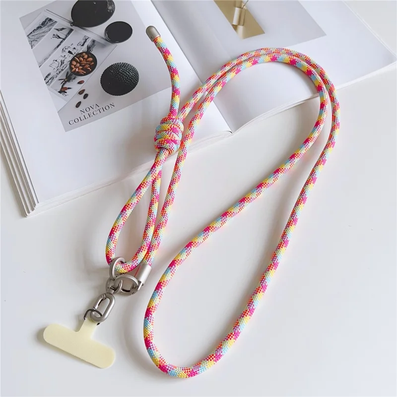 75 cm Handy-Schultergurt Verstellbarer Geflochtener Umhängeband mit Befestigungshaken Universal Handyband - Design 1