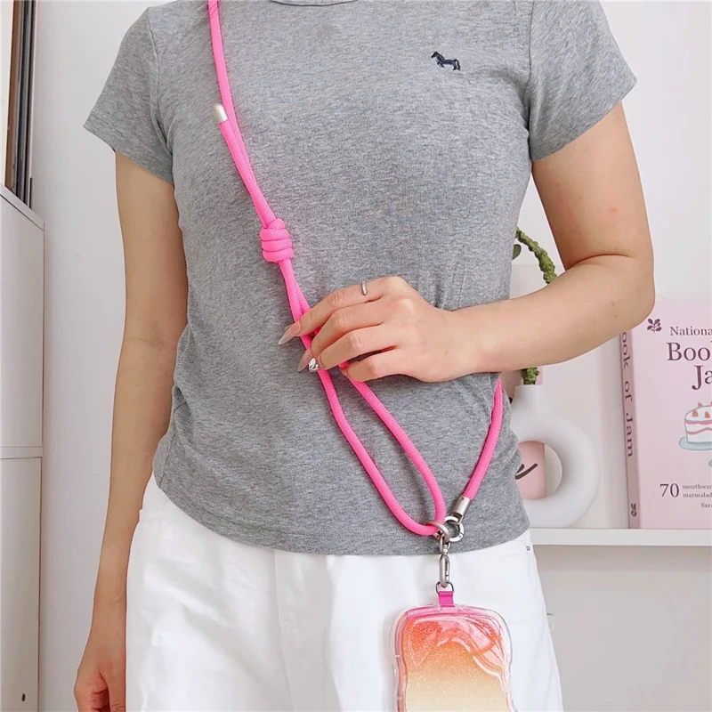 75 cm Handy-Schultergurt Verstellbarer Geflochtener Umhängeband mit Befestigungshaken Universal Handyband - Design 1