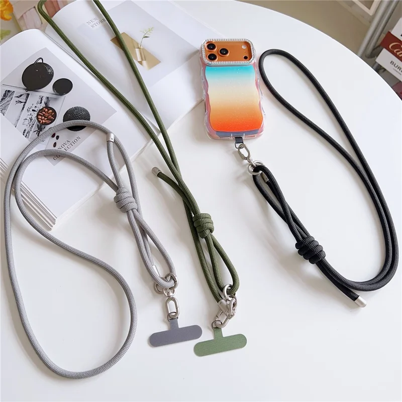 75 cm Handy-Schultergurt Verstellbarer Geflochtener Umhängeband mit Befestigungshaken Universal Handyband - Design 1