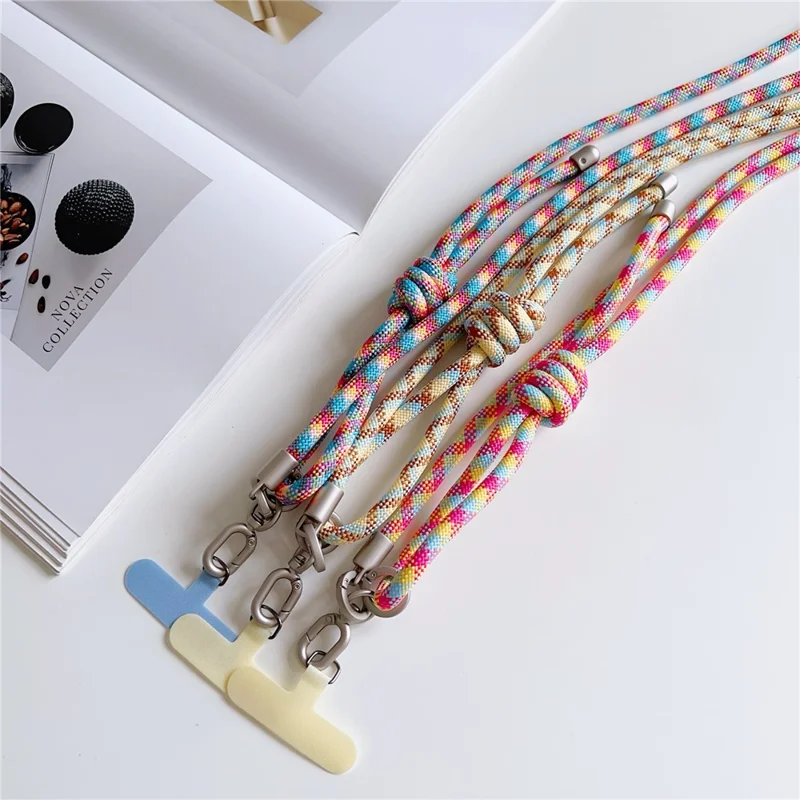 75 cm Handy-Schultergurt Verstellbarer Geflochtener Umhängeband mit Befestigungshaken Universal Handyband - Design 1