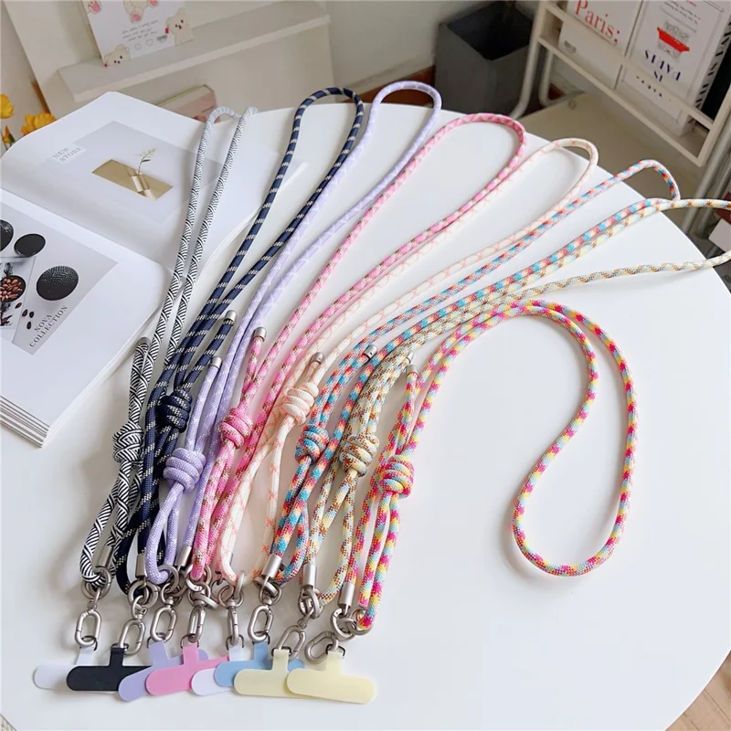 75 cm Handy-Schultergurt Verstellbarer Geflochtener Umhängeband mit Befestigungshaken Universal Handyband - Design 1