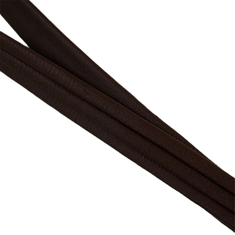 20cm Universal Cell Phone Case Hand Strap Wrist Lanyard Leather Strap for Name Tag / Keys - Dark Brown