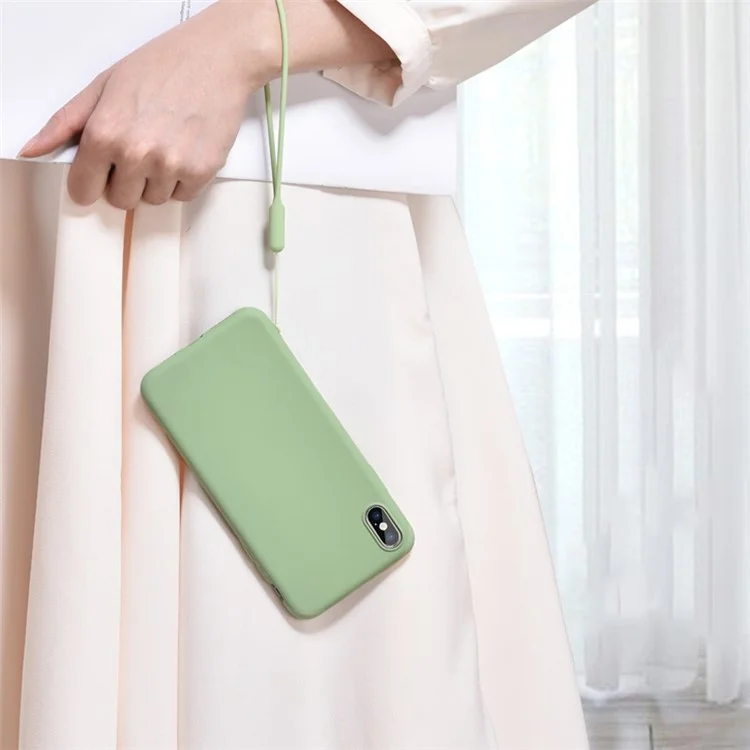 Sangle de poignet pour téléphone, appareil photo, clés, porte-clés, lanière de téléphone en silicone - Vert minuit