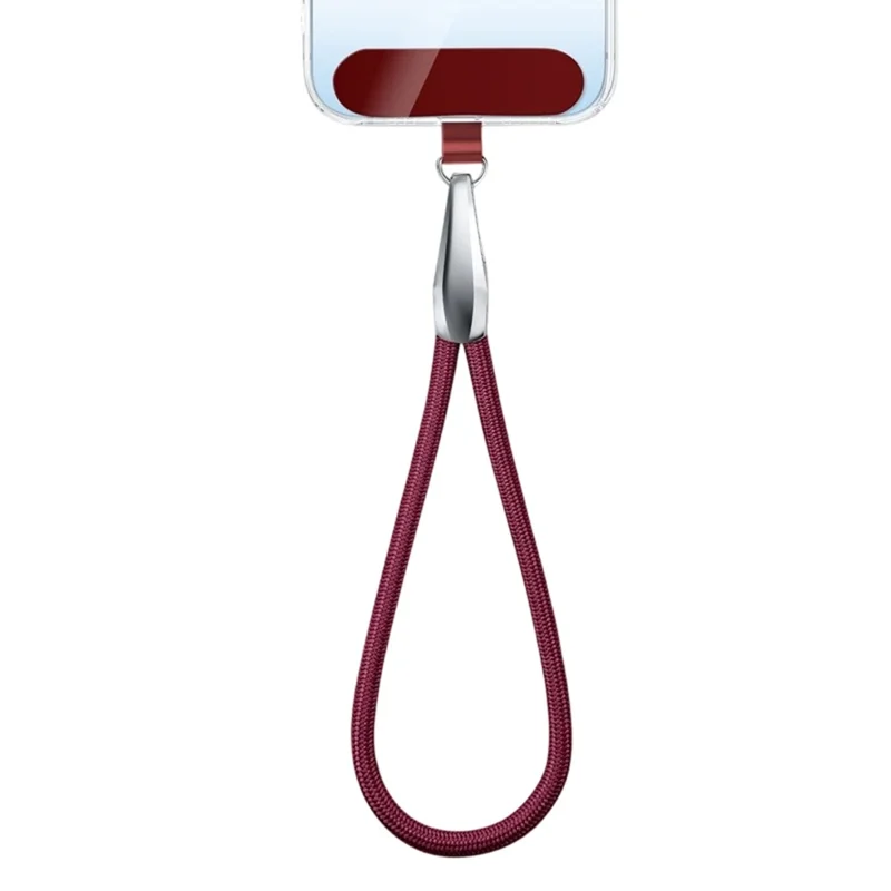 CT-66 Wrist Strap Lanyard Anti-Drop Polyester Rope with Tether Tab, Diameter:6mm - Wine Red