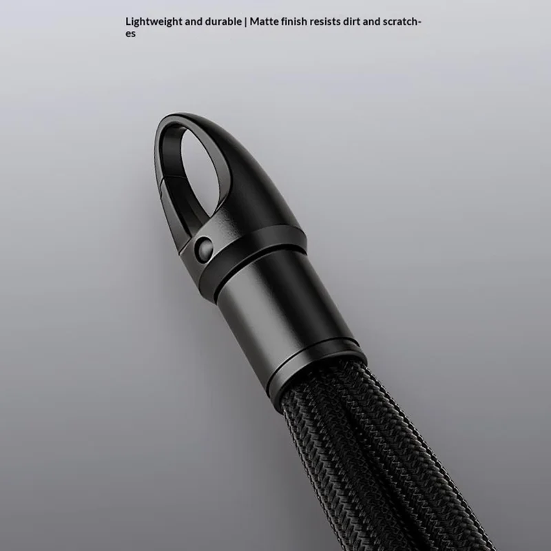 CT-69 126cm Crossbody Phone Lanyard Rope Security Buckle Adjustable Anti-Theft Strap with Tether Patch, Diameter: 7mm - Dark Grey
