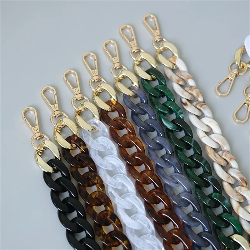 28cm Acrylic Cellphone Chain Strap Handbag DIY Chain Accessories Purse Clutches Handles - Beige