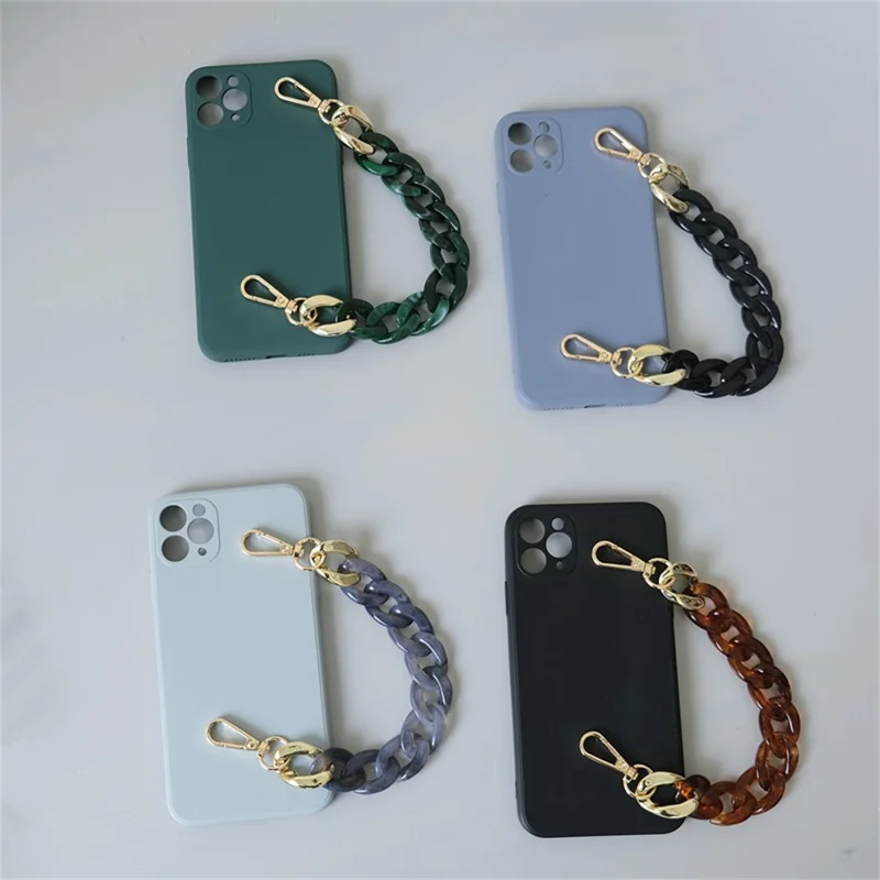 28cm Acrylic Cellphone Chain Strap Handbag DIY Chain Accessories Purse Clutches Handles - Beige