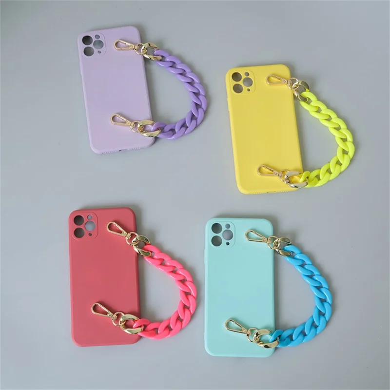28cm Acrylic Cellphone Chain Strap Handbag DIY Chain Accessories Purse Clutches Handles - Beige