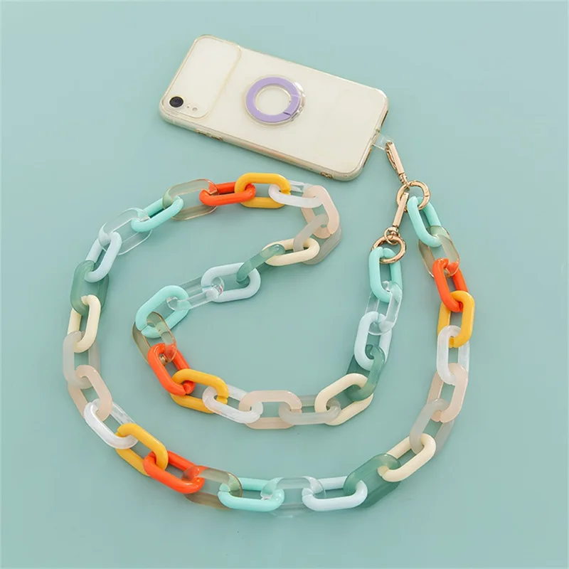 120cm Acrylic Bag Straps Chains Phone Charms Purse Bag Handle Shoulder Lanyard Replacement with Buckle -  B302-A
