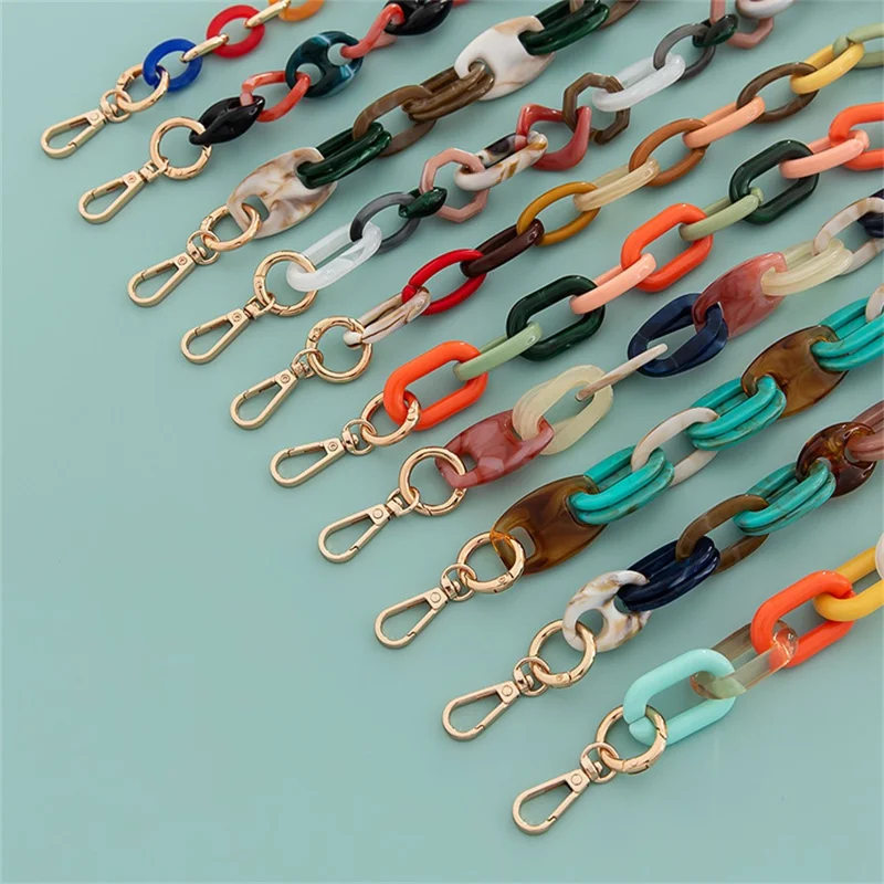 120cm Acrylic Bag Straps Chains Phone Charms Purse Bag Handle Shoulder Lanyard Replacement with Buckle -  B302-A