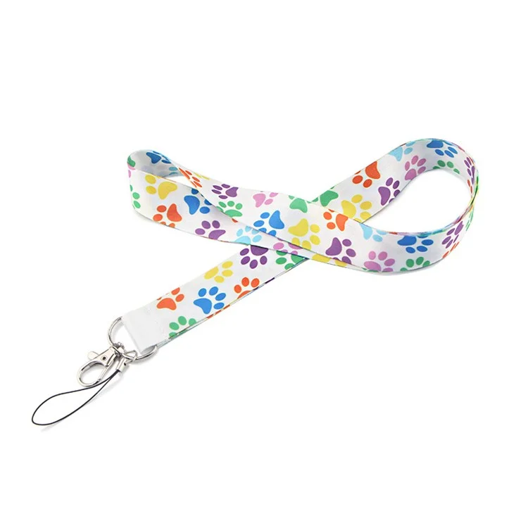 Cell Phone Lanyard Dog Paws Pattern Nylon Neck Hanging Shoulder Strap for Phone Cases, ID Badges, Cameras - AL3197