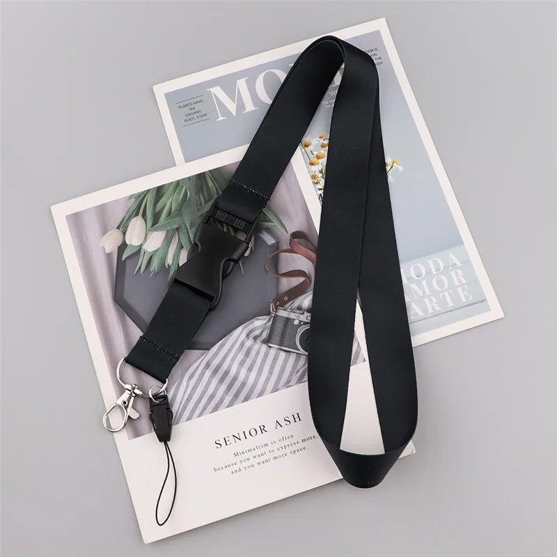 2Pcs Mobile Phone Polyester Lanyard Cellphone Name Tag Badge Neck Strap with 2 Transparent Card Holder