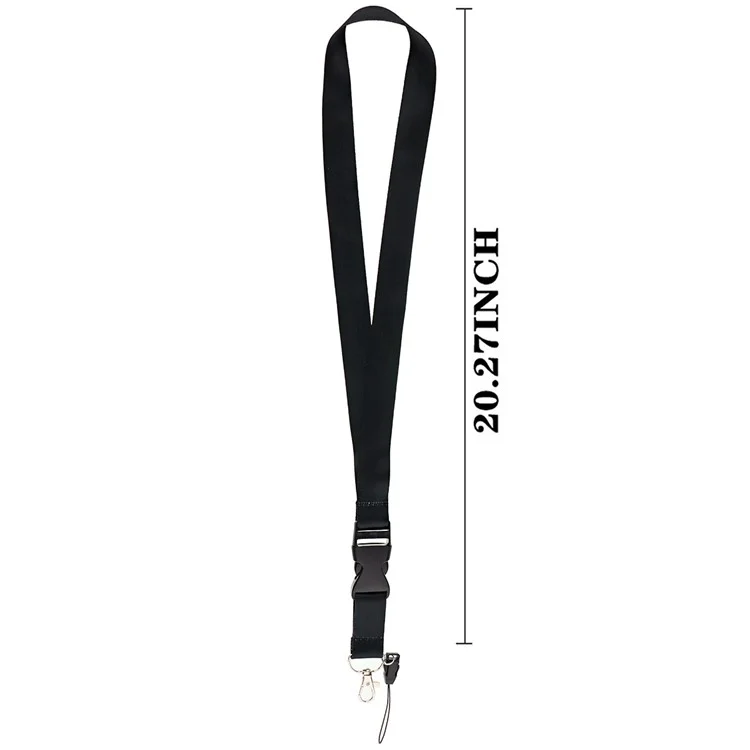 2Pcs Mobile Phone Polyester Lanyard Cellphone Name Tag Badge Neck Strap with 2 Transparent Card Holder