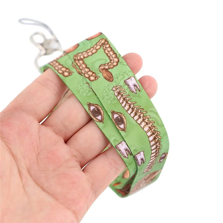 Menschliches Organmuster Telefon Anti-Drop Nylon-Schlüsselband Handy-Namensschild Halskette - AL401-2