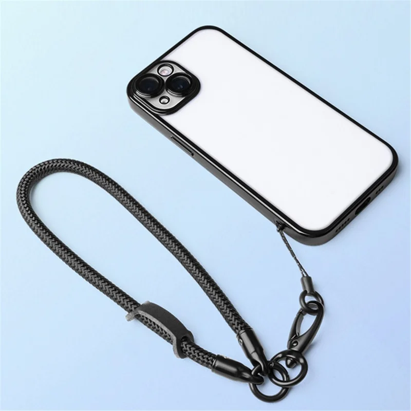 Cordón para cuello de teléfono 3 piezas / Juego Cuerda colgante de nailon antirrobo para teléfono celular con correa, lengüeta de sujeción de plástico - Púrpura oscuro