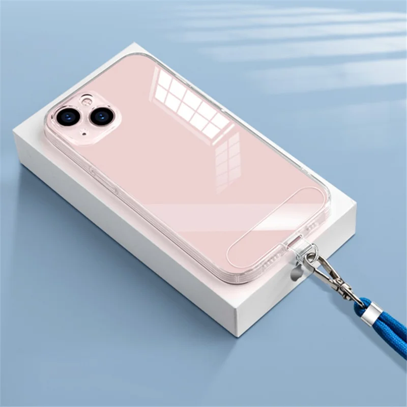 10Pcs / Pack Phone Lanyard Patch Universal Cell Phone TPU Tether Tabs Sticker with Anti-Lost Metal Ring for Phone Wrist Neck Strap - Yellow