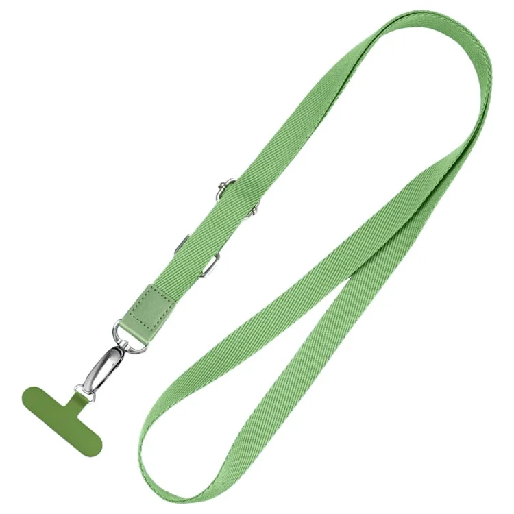 Correa Antipelusas para Teléfono con Hebilla de Metal, Pestaña de Tether de PC Correa de Poliéster Ajustable para Teléfono Celular - Verde Matcha