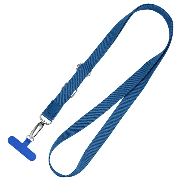 Anti-Lost Phone Lanyard mit Metallschnalle, PC Tether Tab Verstellbarer Handykordel Polyester Gurt - Saphir