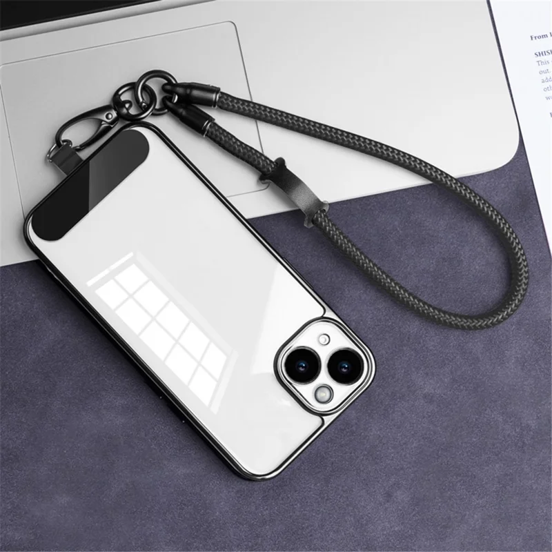 Mobile Phone Wrist Strap with Hole Strap, PC Tether Tab 3Pcs / Set Anti-Lost Cell Phone Nylon Braided Strap - Black