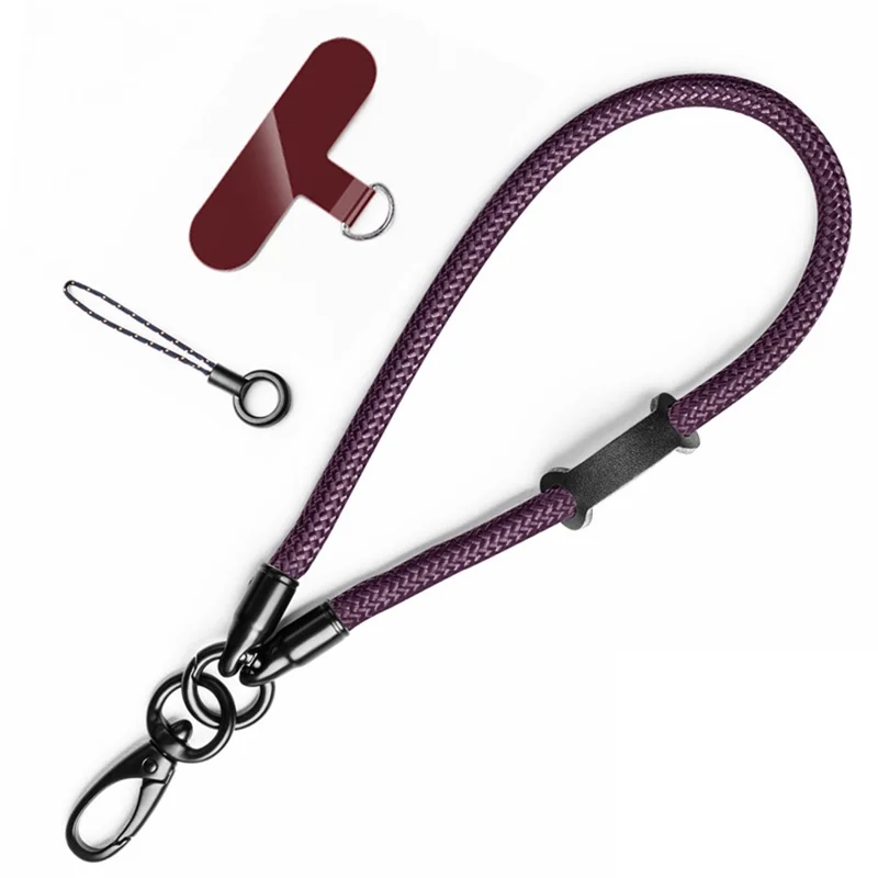 Mobile Phone Wrist Strap with Hole Strap, PC Tether Tab 3Pcs / Set Anti-Lost Cell Phone Nylon Braided Strap - Dark Purple