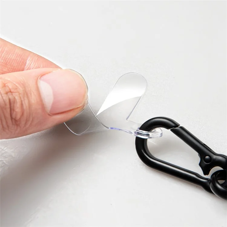 20 unidades / Paquete Funda de Teléfono con Cuerda Anti-Pérdida Parche Universal con Orificio para Correa de Muñeca o Cuello - TPU Transparente