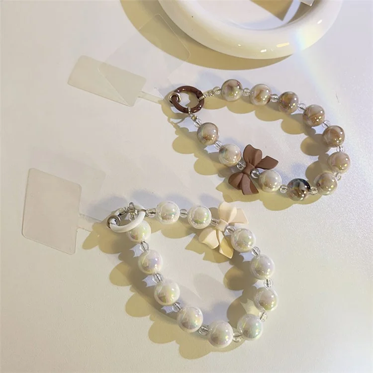 Mobile Phone Resin Lanyard für CCD-Kamera, Schlüsselanhänger mit Marmoroptik Perlen Universeller Schlüsselanhänger Handyschlaufe - Stil A