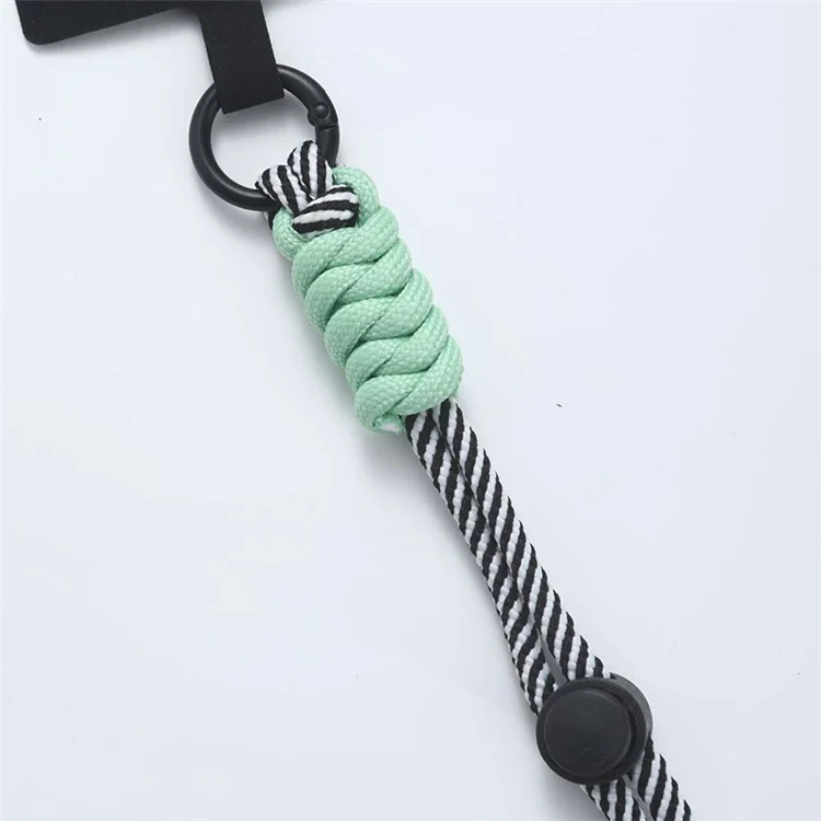 Anti-Verlust-Telefon Kurze Lanyard Polyester verstellbar Hand-Handgelenk-Gurt mit Verbindungstab - L-Baby Blau 