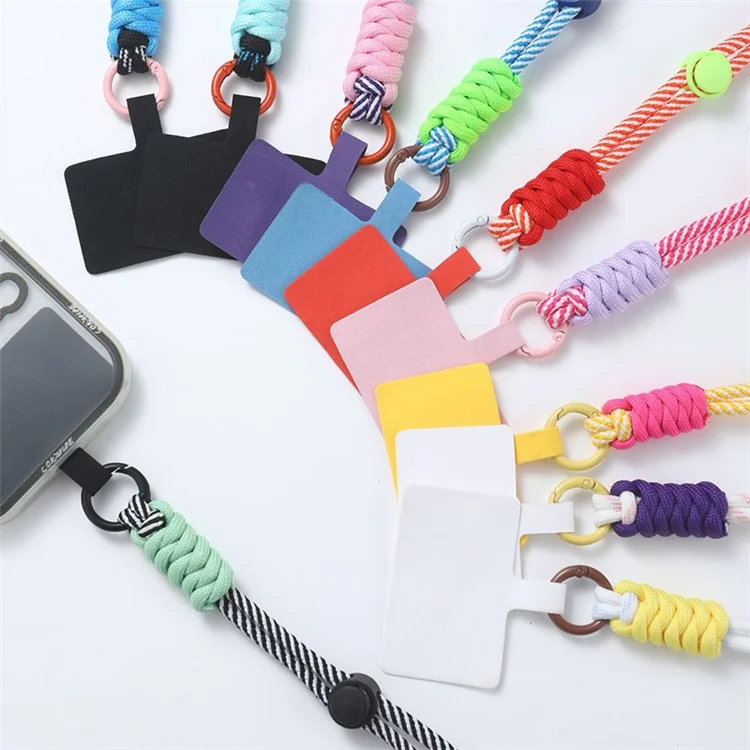 Anti-Verlust-Telefon Kurze Lanyard Polyester verstellbar Hand-Handgelenk-Gurt mit Verbindungstab - L-Baby Blau 