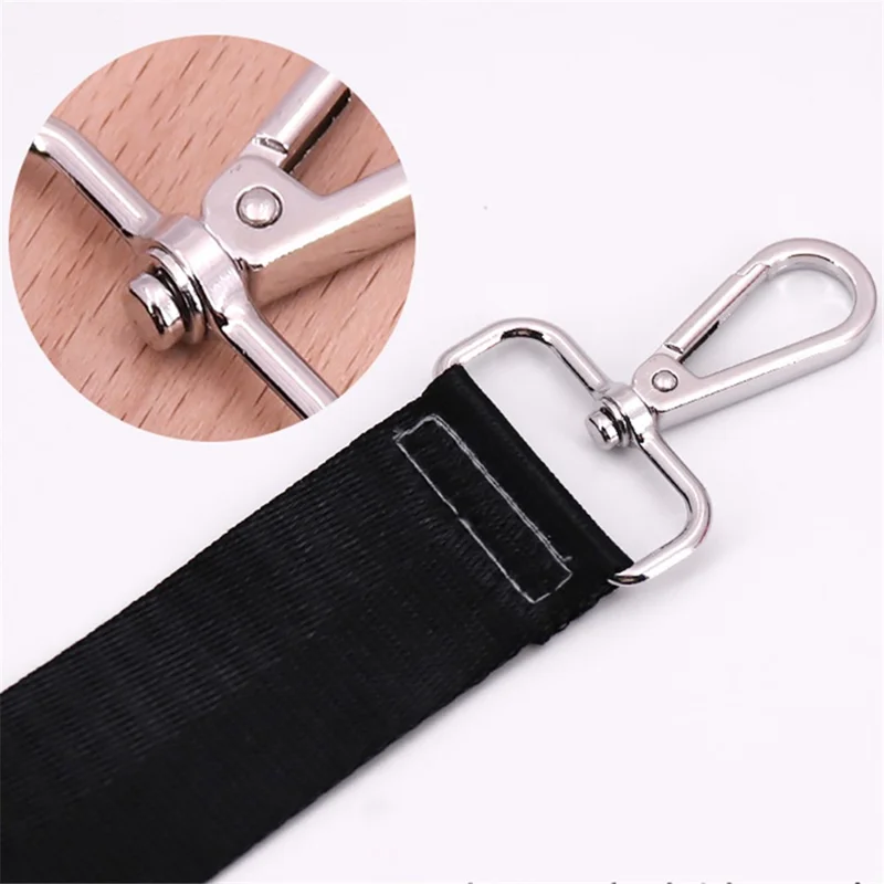 QXJ2-A2 Phone Lanyard Crossbody Adjustable Shoulder Neck Strap for Keys Phone Case ID Badges - Black