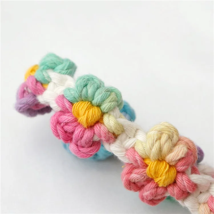 K68566 Boho Flower Phone Wrist Strap Phone Case Lanyard Pendant Decorations Handmade Keychain - Style 1