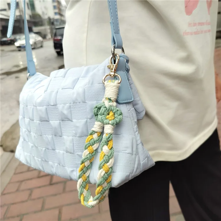 K68568 Daisy Phone Wrist Strap Phone Case Lanyard Pendant Decoration Keychain - Verde