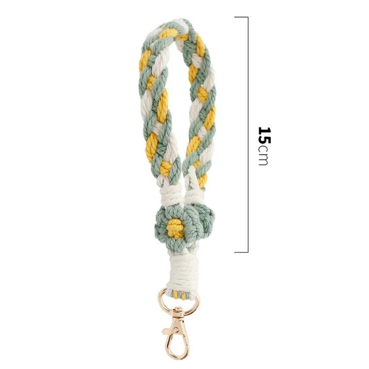 K68568 Daisy Phone Wrist Strap Phone Case Lanyard Pendant Decoration Keychain - Verde