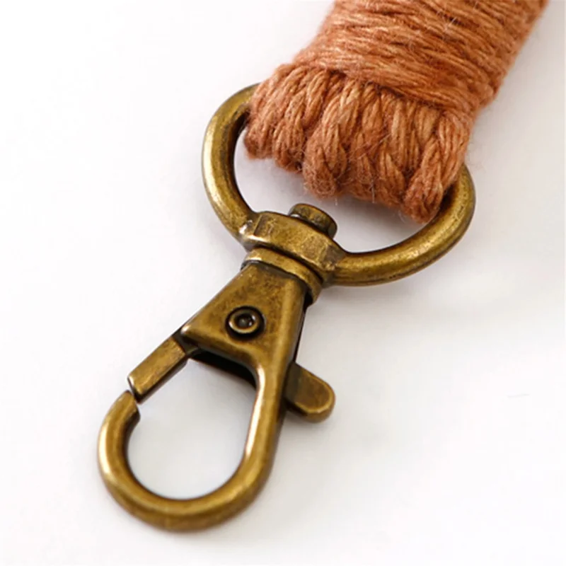 K68377 Solid Color Wrist Strap Weave Phone Lanyard Charm Wristlet Keychain for Phone Case - Dark Green