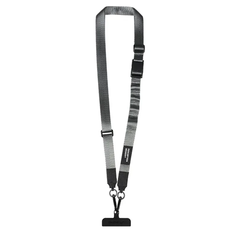 JTLEGEND VENTURE Cell Phone Lanyard Magnetic Buckle Adjustable Crossbody Phone Shoulder Strap with Patch - Grey