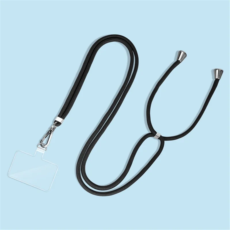 Cordão para celular de nylon de 6mm, ajustável, com alça de ombro acolchoada - Amarelo ovo