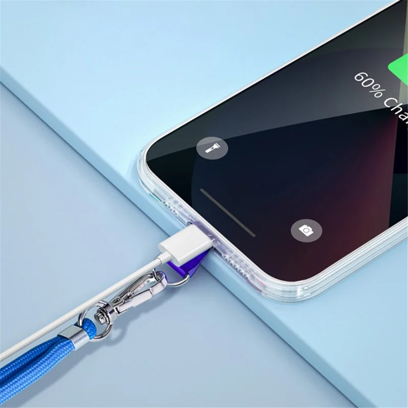 Cordão para celular de nylon de 6mm, ajustável, com alça de ombro acolchoada - Amarelo ovo