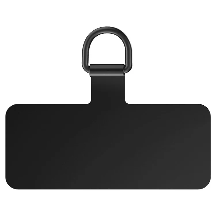 Aba de Cordão de Telefone em Aço Inoxidável com Película Anti-Arranhões - Preto