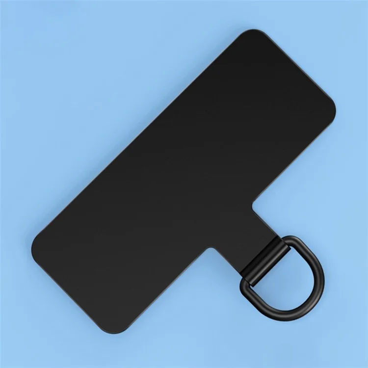 Aba de Cordão de Telefone em Aço Inoxidável com Película Anti-Arranhões - Preto