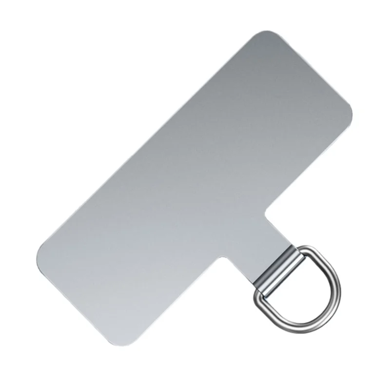 Cell Phone Lanyard Pad Safety Stainless Steel Phone Lanyard Patch - Silver