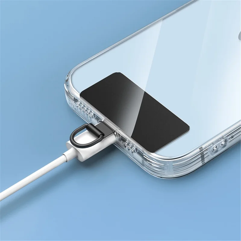 Cell Phone Lanyard Pad Safety Stainless Steel Phone Lanyard Patch - Silver